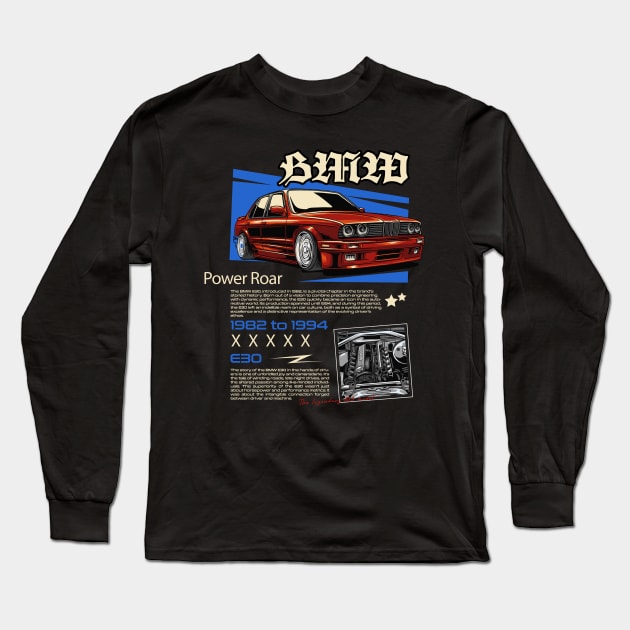 E30 Artistic Tribute Long Sleeve T-Shirt by Harrisaputra